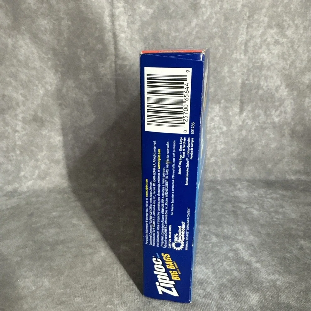 Ziploc Big Bag XL (4 Bags) Stand‎ N Fill 10 gallon Size 2ft x 1.7 ft New